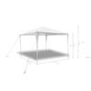 vidaXL 3 x 3m Pyramid-Roof Garden Gazebo Pavilion