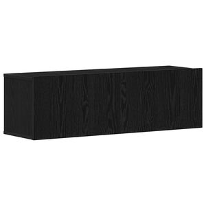 vidaXL TV Cabinet 100 x 30 x 30 cm Black Oak Engineered Wood