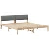 vidaXL Bed frame Brown and dark grey 180 x 200 cm Solid pine wood