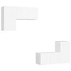 vidaXL 4 Piece TV Cabinet Set White Engineered Wood