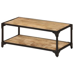vidaXL Coffee Table 90x45x35 cm Solid Rough Mango Wood