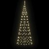 vidaXL LED Christmas Tree with Ground Spikes Warm White 250 cm Iron