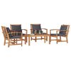 vidaXL Garden Sofa Set 5 pcs Natural Solid Teak Wood