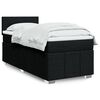 vidaXL Box Spring Bed with Mattress Black King Single Fabric
