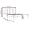 vidaXL Bed Frame without Mattress Solid Wood Pine 150x200 cm King Size King Size