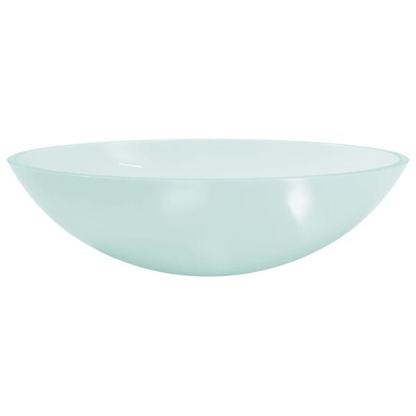 vidaXL Basin Glass 50x37x14 cm Frosted