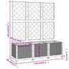 vidaXL Garden Planter with Trellis White 120x40x136 cm PP