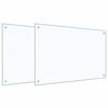 vidaXL Kitchen Backsplash 2 pcs Transparent 90 x 60 cm Tempered Glass