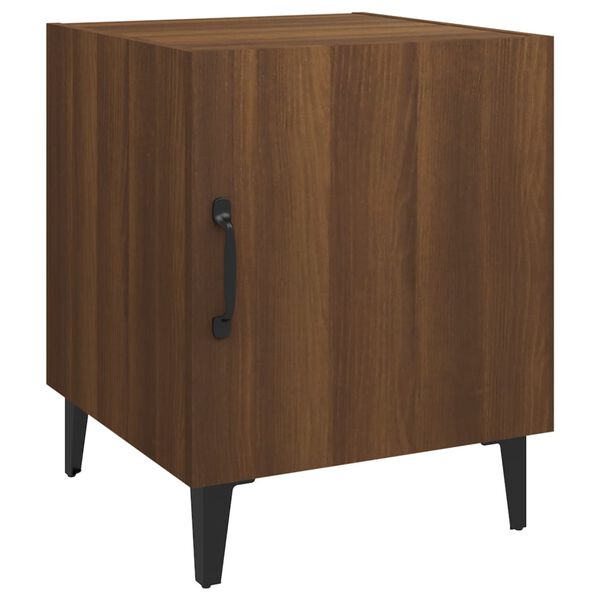 vidaXL Bedside Cabinets 2 pcs Brown Oak Engineered Wood