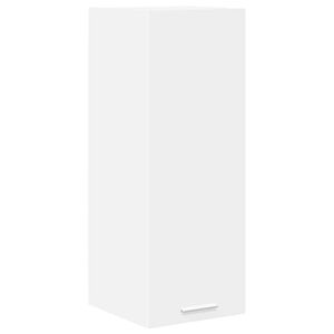 vidaXL Hanging Cabinet with Door White 30 x 31 x 80 cm Engineered Wood