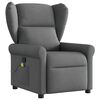 vidaXL Massage Recliner Chair Dark Grey Fabric