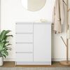 vidaXL Sideboard with Drawers White 71x35x84 cm Engineered Wood