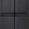 vidaXL Outdoor Storage Cabinet Black 65x37x165 cm PP