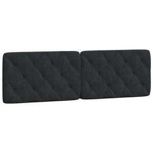 vidaXL Headboard Cushion Black 152 cm Queen Velvet