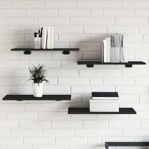 vidaXL Bookshelf Boards 8 pcs Black 60x30x1,5 cm Engineered Wood