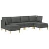 vidaXL Living Room Furniture Set with Cushion 6 pcs Dark Grey Fabric