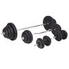 vidaXL Workout Bench with Weight Rack, Barbell and Dumbbell Set 120 kg