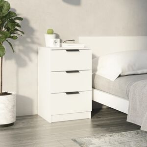 vidaXL Bedside Cabinet White 40x36x65 cm
