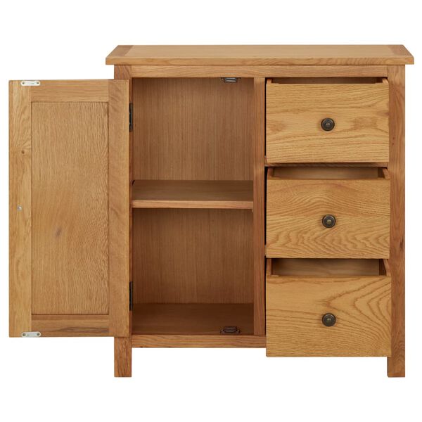 vidaXL Cupboard 70x35x75 cm Solid Oak Wood