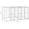 vidaXL Outdoor Dog Kennel Galvanised Steel with Roof 7.26 m&sup2;