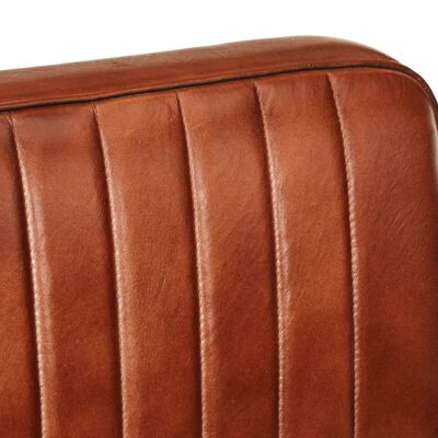 vidaXL Sofa Chair Brown Real Leather