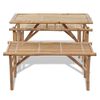 vidaXL Beer Table with 2 Benches 100 cm Bamboo