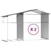 vidaXL Garden Shed Grey 277x279x179 cm Galvanised Steel
