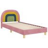vidaXL Children's Bed Frame with Headboard Pink 90 x 190 cm Velvet