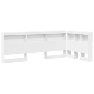 vidaXL Storage Headboard White 90 cm Engineered Wood