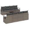 vidaXL Garden Sofa Set 9 pcs 8-Seater Grey Poly Rattan