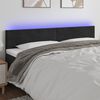 vidaXL LED Headboard Black 200 cm Velvet