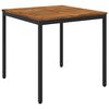 vidaXL Garden Dinner Table Natural and Black 80 x 80.5 x 75 cm