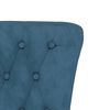 vidaXL High Back Chair Blue Velvet Button Design