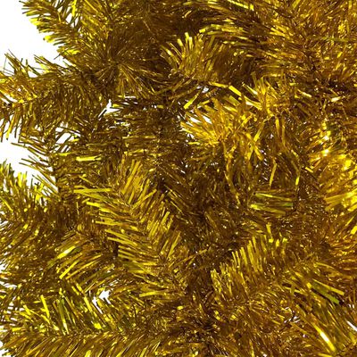 vidaXL Slim Pre-lit Christmas Tree Gold 150 cm