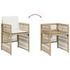 vidaXL Garden Chairs with Cushions 4 pcs Beige Poly Rattan