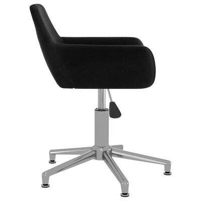 vidaXL Swivel Office Chair Black Velvet