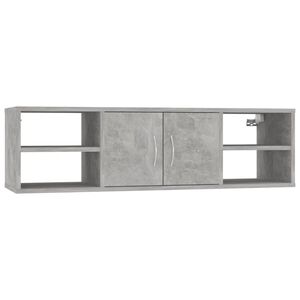 vidaXL Wall Shelf | Concrete grey | Engineered wood | Medium | Wall Shelf