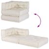 vidaXL Modular Sofa Unit Cream 70x70x54 Fabric