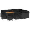 vidaXL Garden Sofa Set 13 pcs Black Poly Rattan