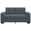 vidaXL Loveseat Sofa Dark Grey 160x77x82 cm Velvet