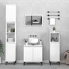 vidaXL 3 Piece Bathroom Furniture Set High Gloss White Engineered Wood