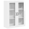 vidaXL Wall Glass Cabinet PORTO High Gloss White 80 x 31 x 100 cm