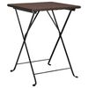 vidaXL Folding Bistro Table Brown 55x54x71 cm Poly Rattan