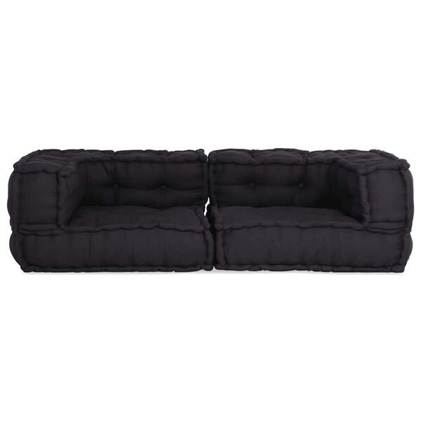 vidaXL 2-seater Modular Sofa Anthracite 140x70x36 Fabric
