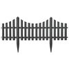 vidaXL Lawn Edgings 17 pcs Anthracite 10 m PP