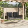 vidaXL Swing Bench with Cushions Grey 119x56x48 cm Poly Rattan