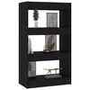 vidaXL Book Cabinet/Room Divider Black 60x30x103 cm Engineered Wood