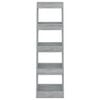 vidaXL Book Cabinet/Room Divider Grey Sonoma 40x30x135 cm