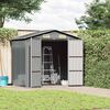 vidaXL Garden Shed Grey 205x129x183 cm Galvanised Steel