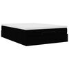 vidaXL Ottoman Bed with Mattress Black Double Fabric